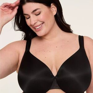 Cacique - Smooth Lightly Lined Full Coverage Bra - Black - NWT - 46D